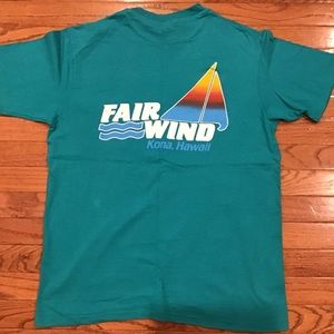 Vintage 80s 90s Hanes Beefy-T Single Stitch Hawaii Teal Shirt Mens Large